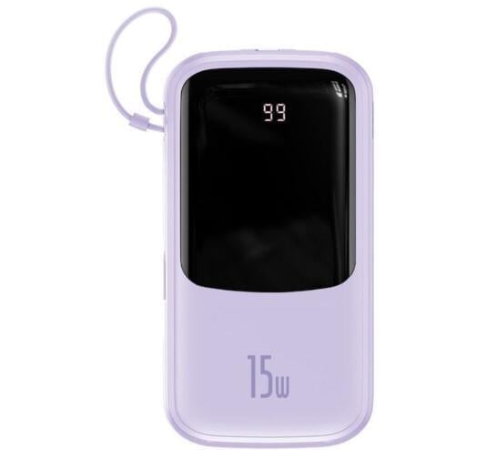 Портативная батарея Baseus Qpow Digital Display 10000 mAh 15 W iP Edition 2022 Edition PPQD050105 Purple (1972691791)