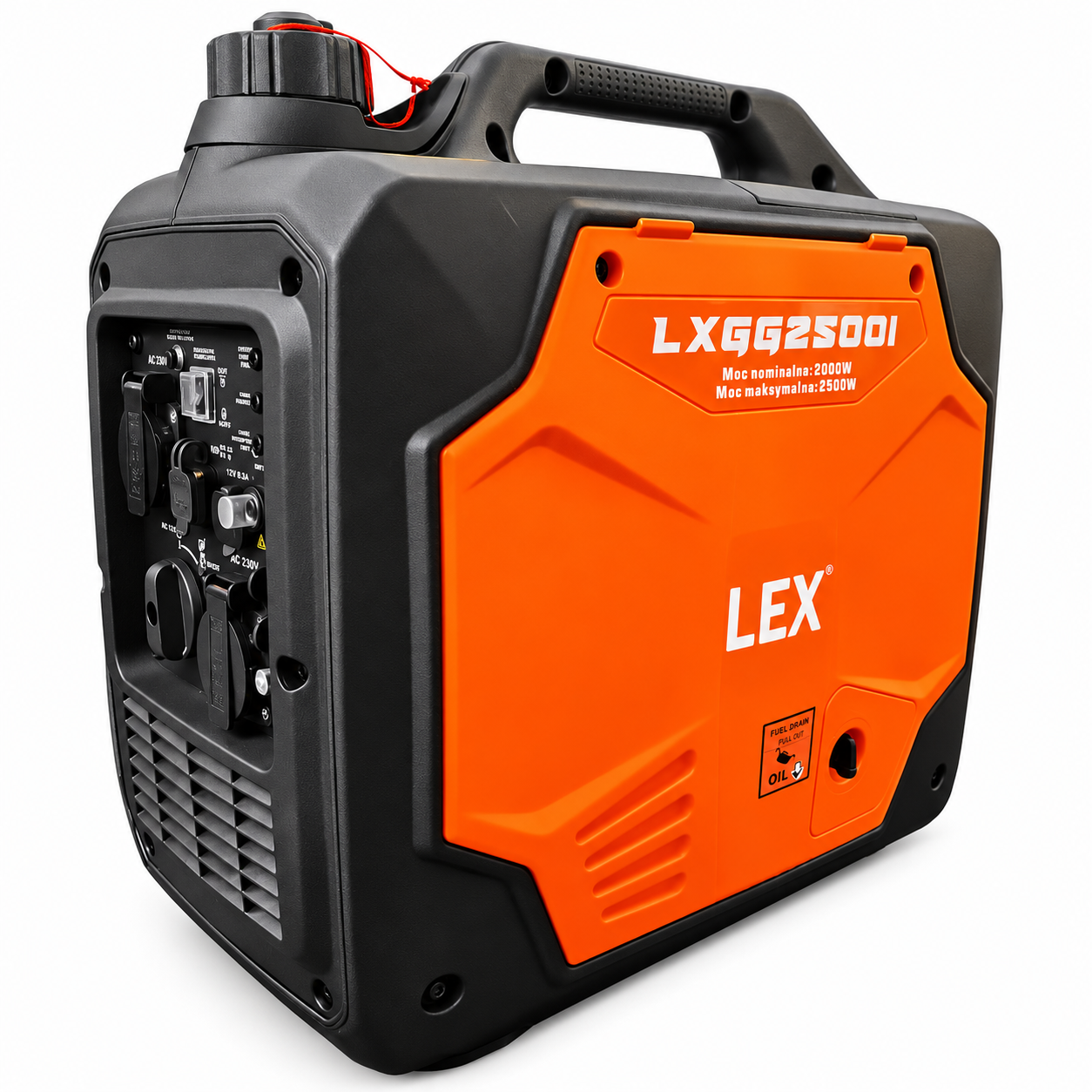 Генератор инверторный бензиновый LEX LXGG2500I 2 кВт 2,5 кВт 230 В с ECO-режимом USB и выходом 12 В однофазный для резервного питания