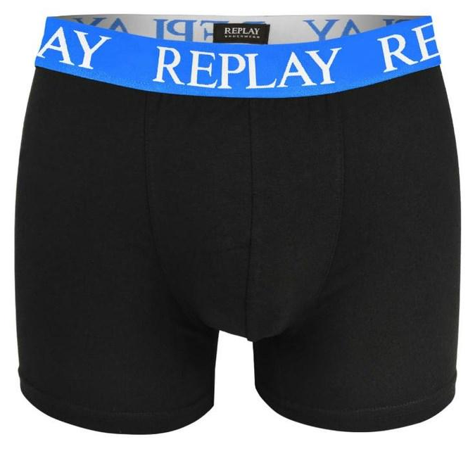 Труси-боксери чоловічі анатомічні Replay 2 шт. L Чорний/Синій - фото 5 Труси-боксери чоловічі анатомічні Replay 2 шт. L Чорний/Синій - фото 5