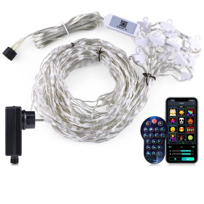 Гирлянда светодиодная Штора SFK-08 с Bluetooth и ДУ 400LED 3,2х2 м Разноцветный (1023989) Гирлянда светодиодная Штора SFK-08 с Bluetooth и ДУ 400LED 3,2х2 м Разноцветный (1023989)