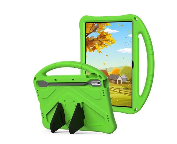 Чехол-накладка Kids with Stand для Lenovo Tab P11 Gen 2 с ручкой Зеленый