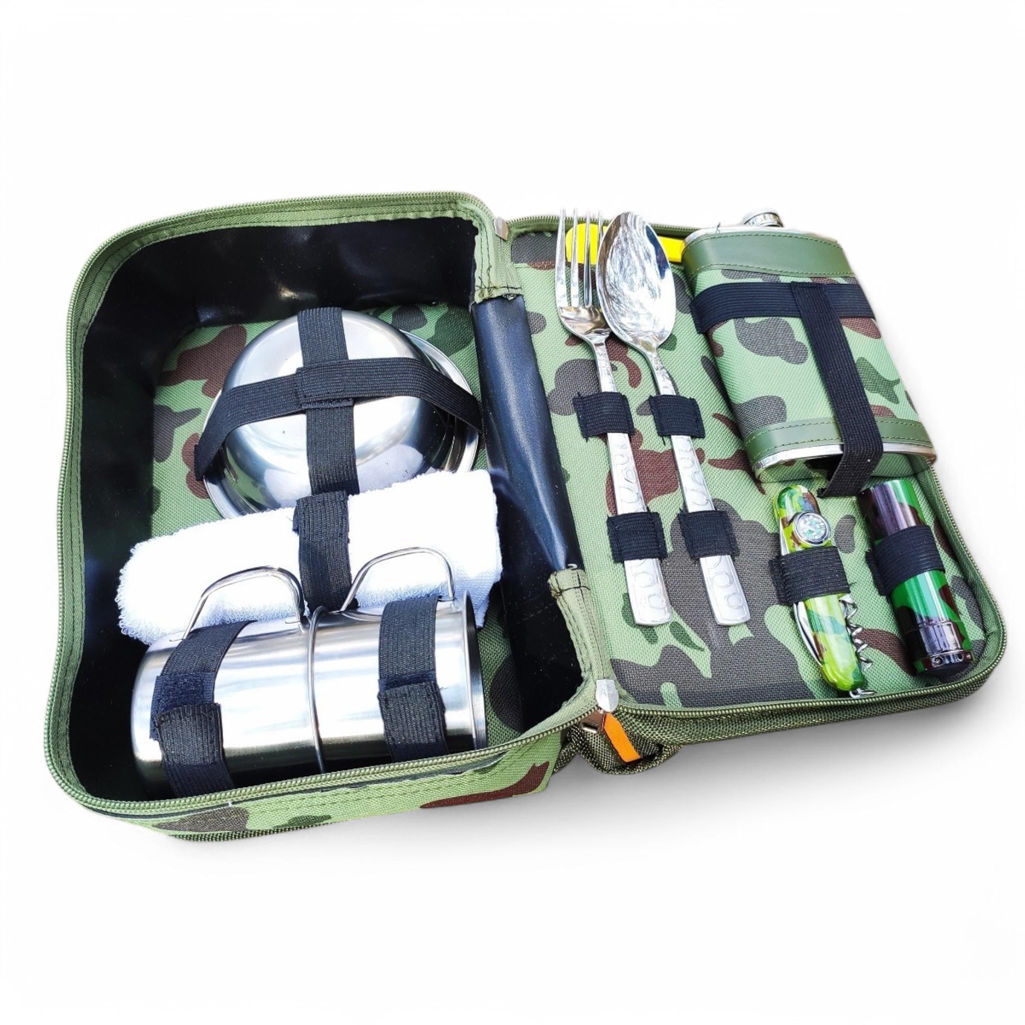Набор производный Moongrass Khaki 16в1 с флягой 265 мл в камуфляжном кейсе (F_F-1)