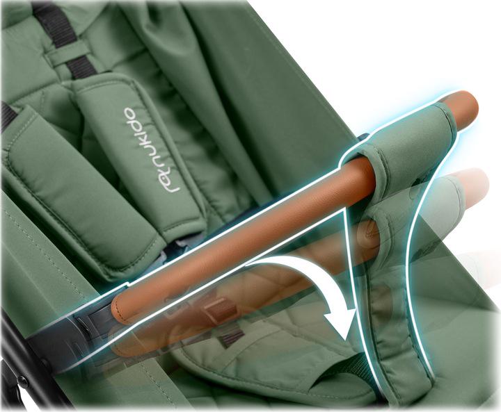 Коляска прогулянкова Paseo Nukido з дощовиком Хакі (716005) - фото 7 Коляска прогулянкова Paseo Nukido з дощовиком Хакі (716005) - фото 7