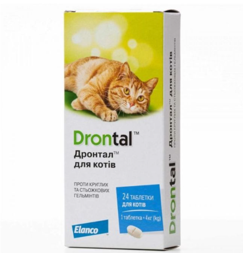 Ветпрепарат Дронтал для кошек 24 таб./уп