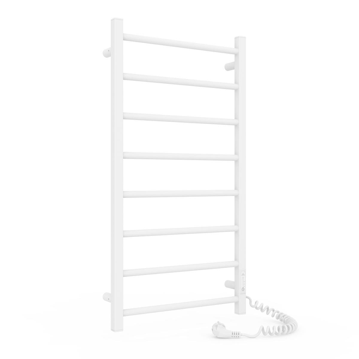 Полотенцесушитель электрический для ванной Laris Зебра Альфа ЧФ8 400х800 мм Е из стали Белый (147-127-77700072)
