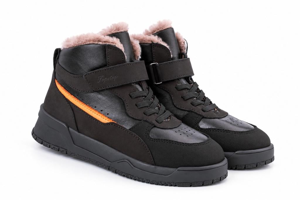 Ботинки зимние Topitop 3505 для мальчиков р. 36 Черный/Оранжевый