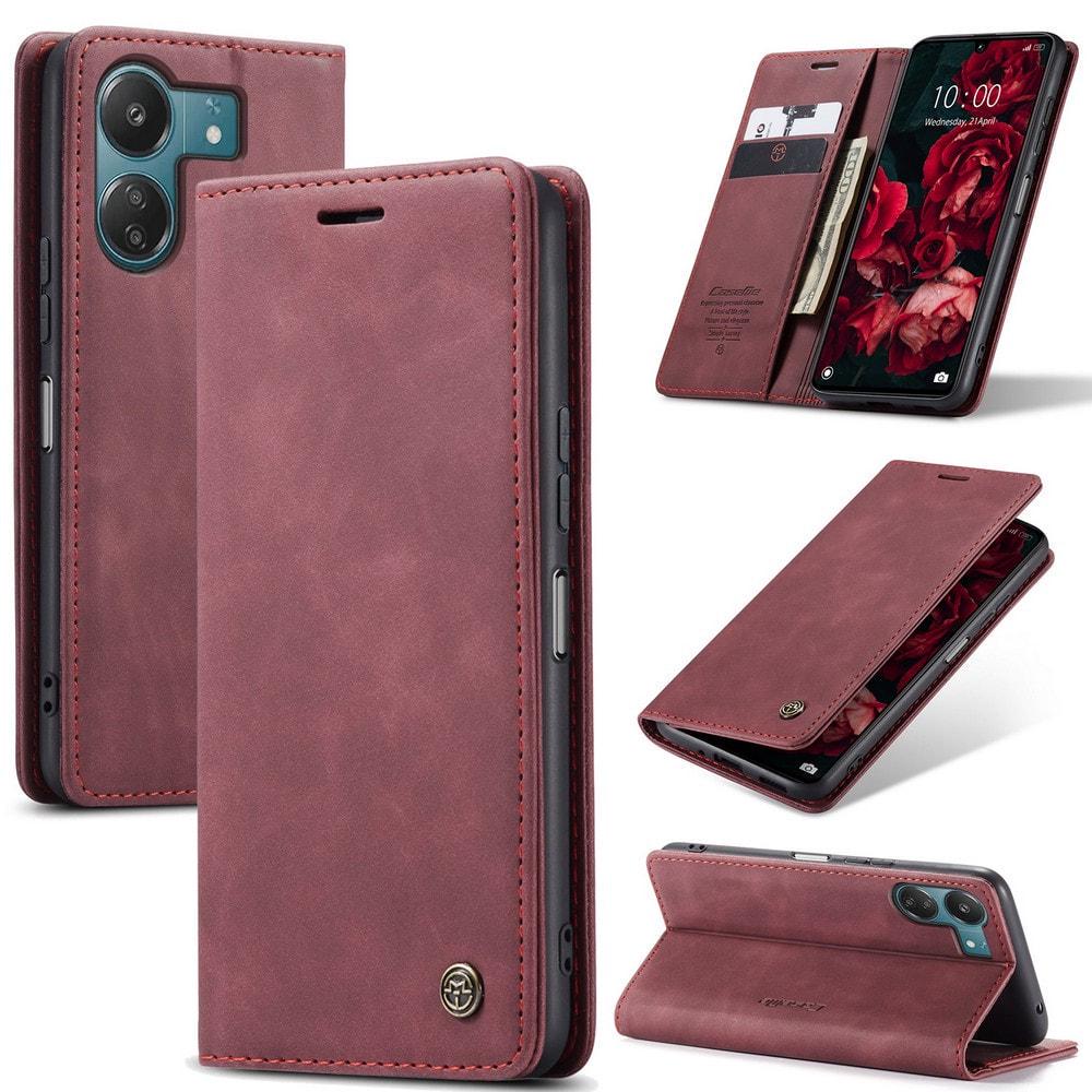 Чехол книжка с магнитом Xiaomi Redmi 13C CaseMe Wine (35388-42)