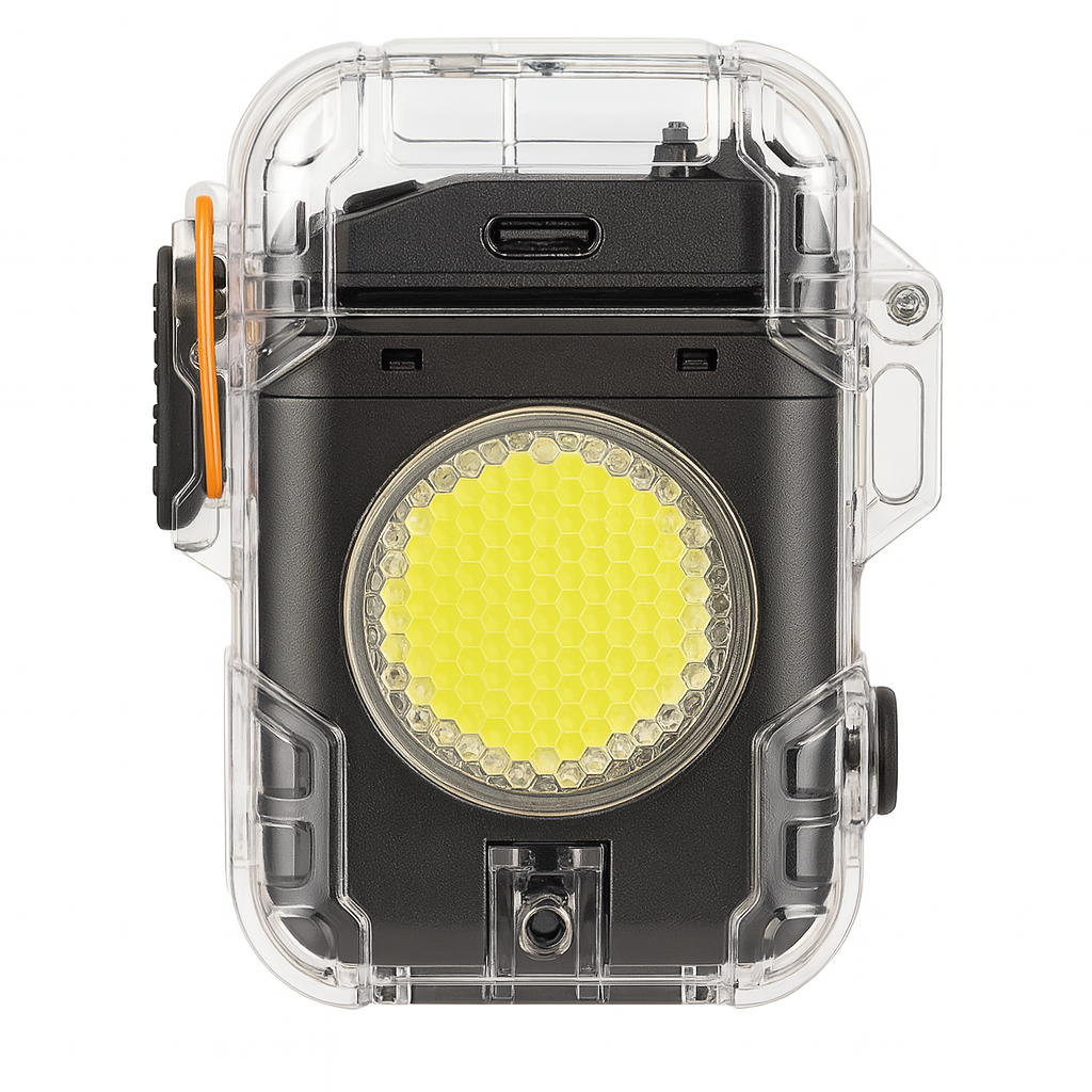 Фонарь Multifunctional D52-2-COB с зажигалкой Power Indicator USB-C Li-Ion Black (613593) Фонарь Multifunctional D52-2-COB с зажигалкой Power Indicator USB-C Li-Ion Black (613593)