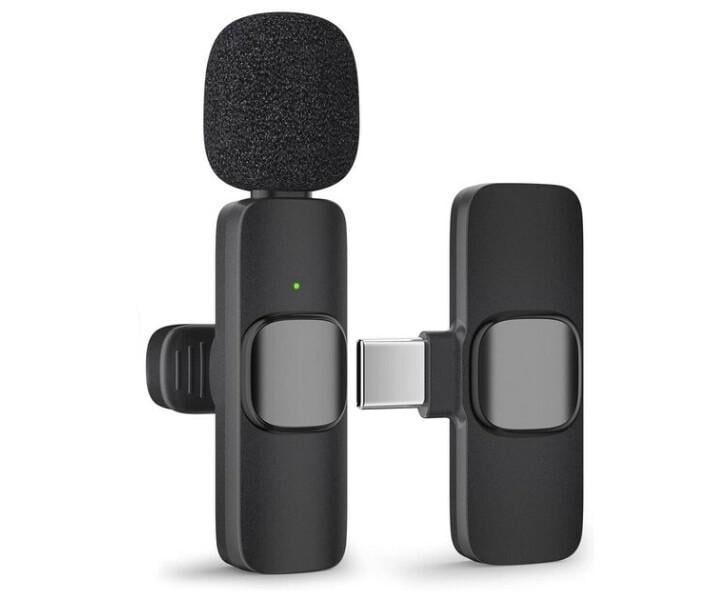 Микрофон петличный беспроводной f-5 Type-C для Iphone Android (9515)
