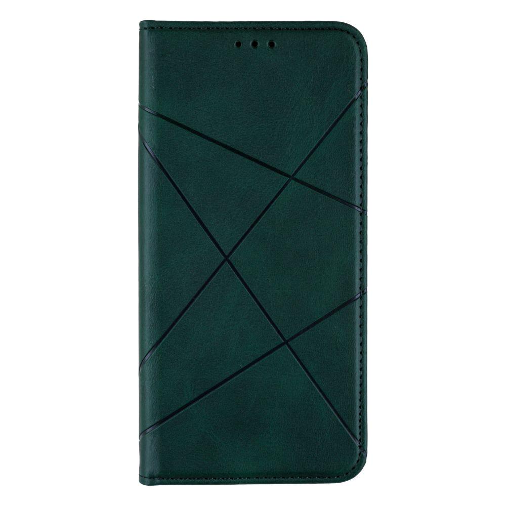 Чехол-книжка Business Leather Huawei P Smart 2021 Dark Green