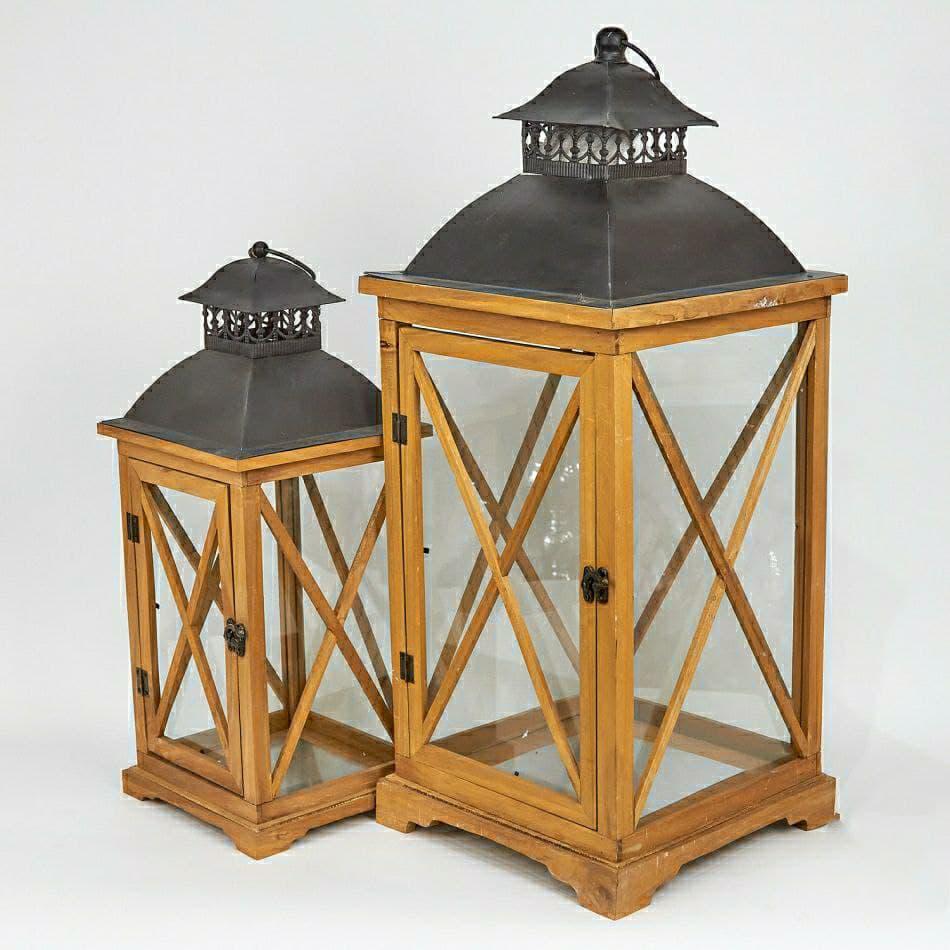 Набор декоративных подсвечников Decors Wooden lamp 2 шт. (DR000964)