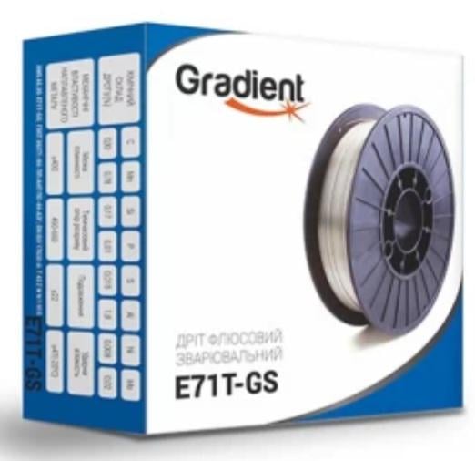 Дріт флюсовий Gradient E71T-GS 0,8 мм 1 кг (GWF0810)