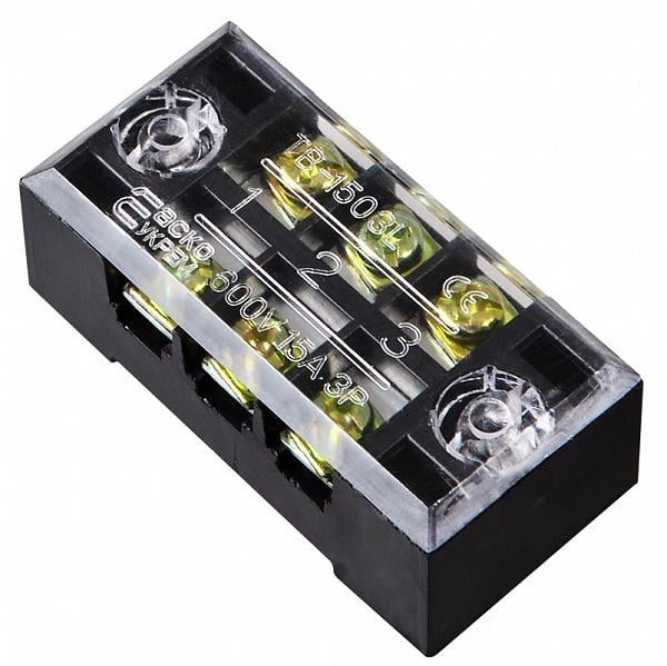 Колодка клеммная в корпусе АСКО-Укрем TB1503 3P 15A 600V (A0130050001) Колодка клеммная в корпусе АСКО-Укрем TB1503 3P 15A 600V (A0130050001)
