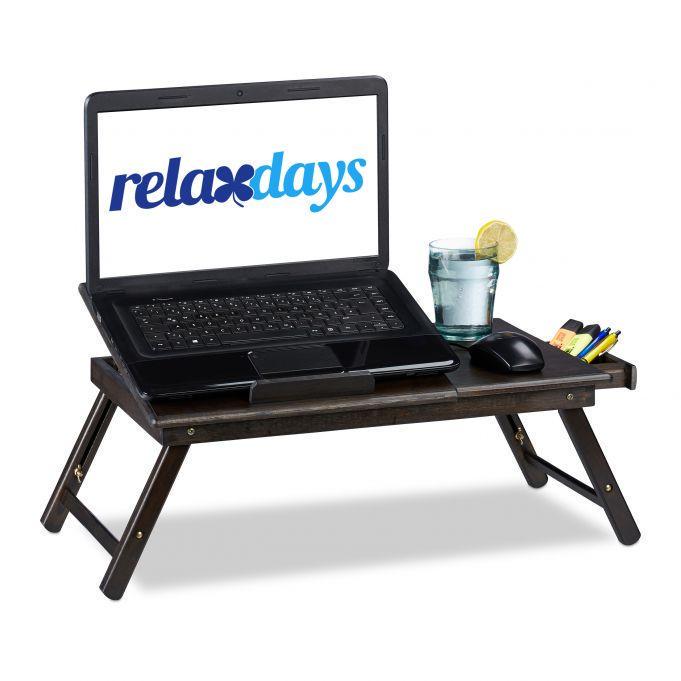 Підставка для ноутбука Relaxdays 24x60x35 см Темно-коричневий (2184039825)