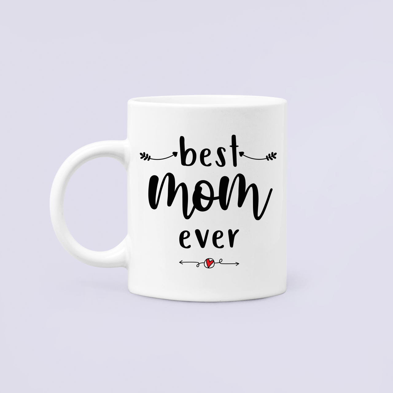 Чашка керамическая с принтом "Best mom ever" 2 330 мл Белый