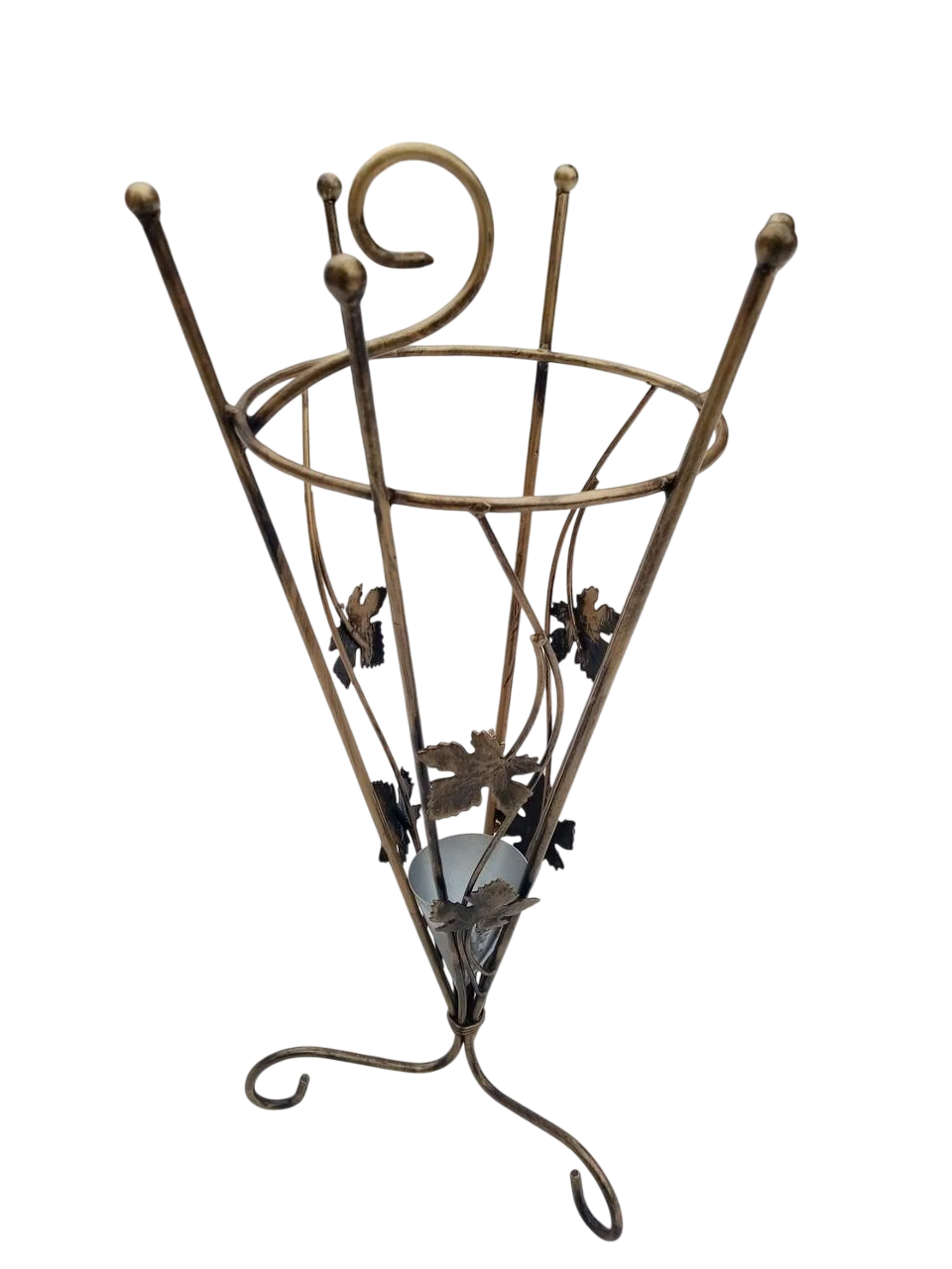 Подставка для зонтов Хатинка напольная кованая конусная 73х33 см (CNT00011843)