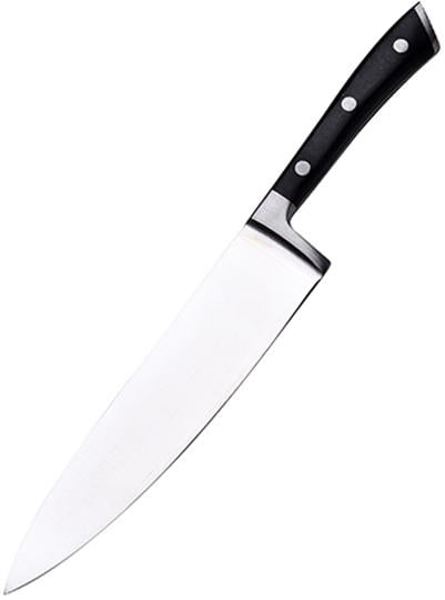 Ніж кухарський Bergner MasterPro Master 20 см із нержавіючої сталі Чорний (BGMP-4310)