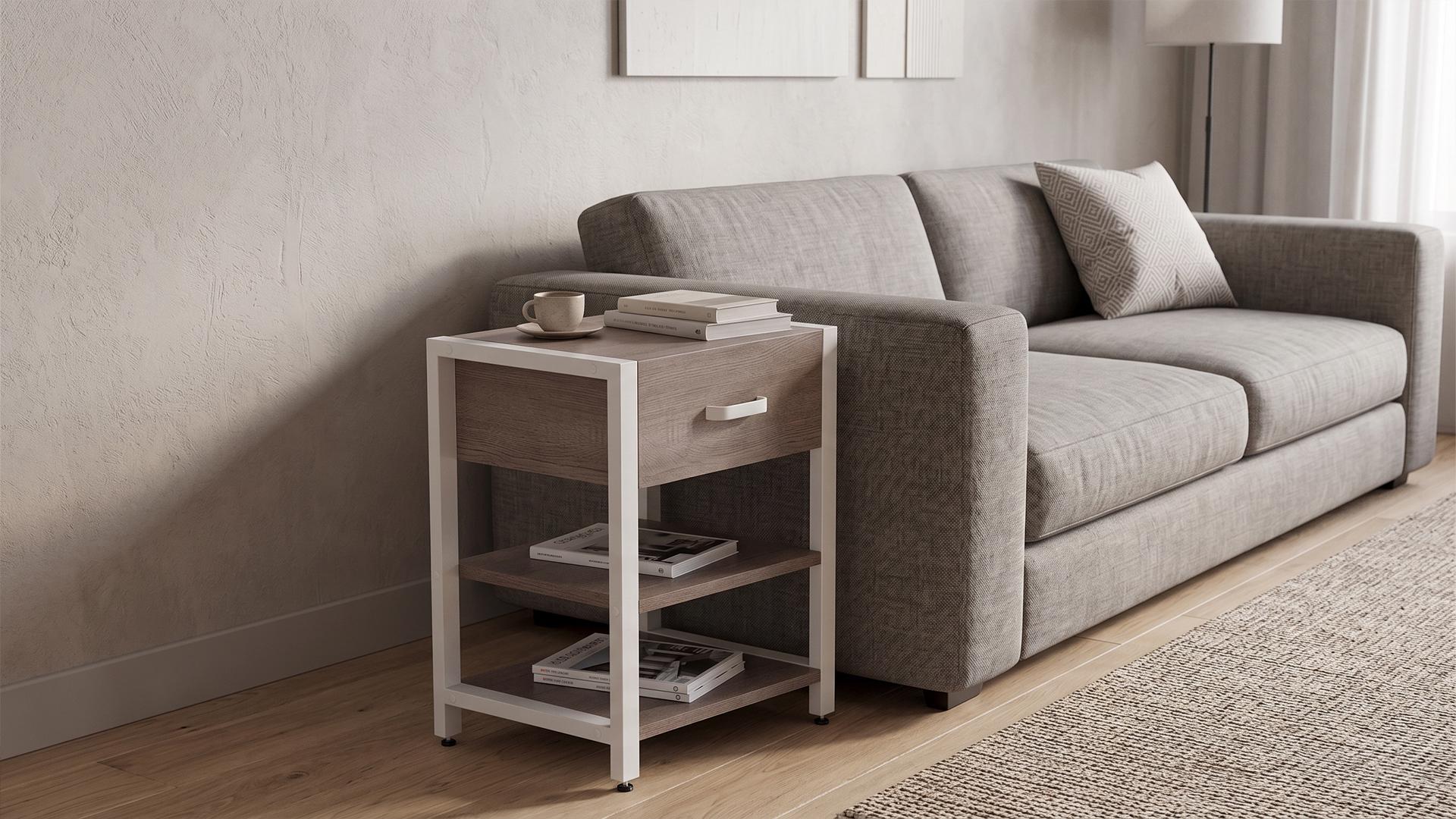 Тумба универсальная Ferrum-decor Вивьен ДСП 16 мм 1/2 50x41x40 белый/Дуб Кремона Канолло (FRD-107779)