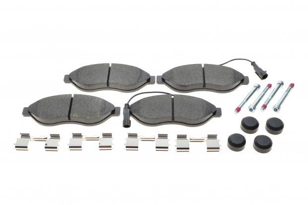 Тормозные колодки передние TEXTAR для Citroen Jumper/Fiat Ducato/Peugeot Boxer 06-Brembo Q+ с датчиком (2446901)