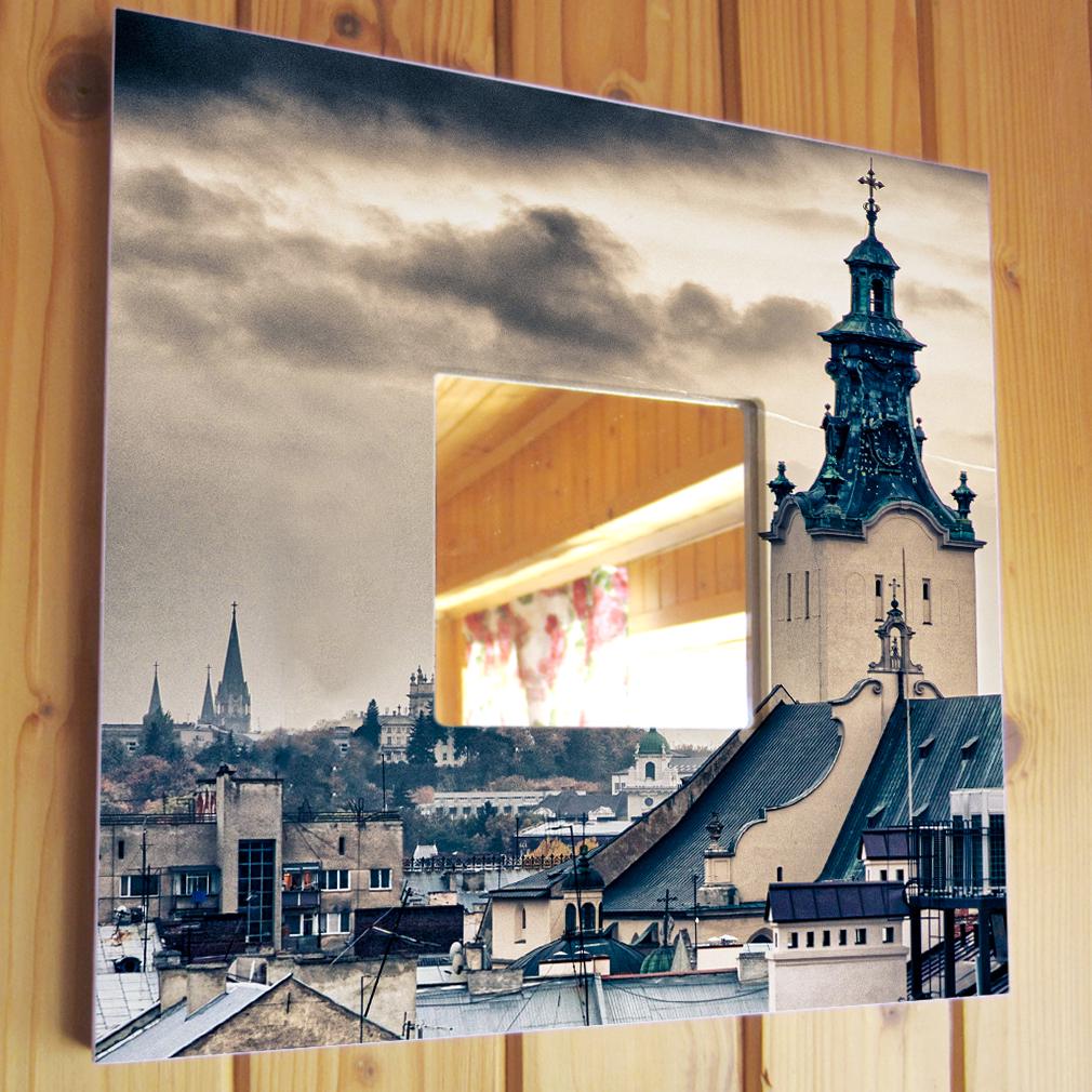 Зеркало Панорама Львов 260х260 мм (M04457)