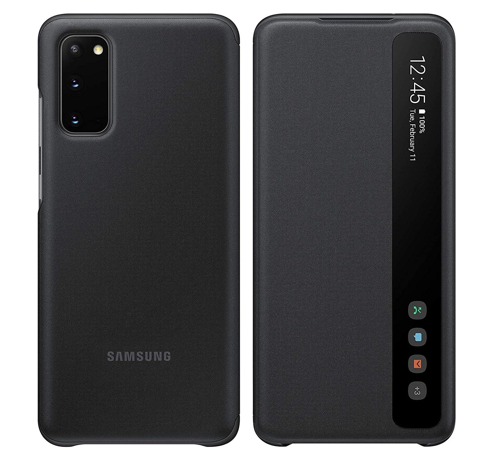 Чохол-книжка S-View Flip Cover EF-ZG985CBEGRU для Samsung Galaxy S20 Plus 5G Чорний - фото 1