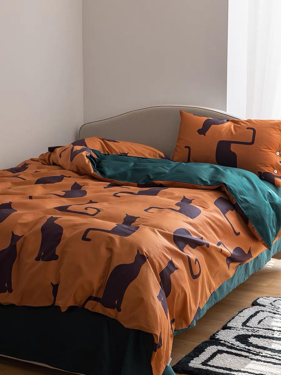 Комплект постільної білизни євро 2 з Коты - фото 2 Комплект постільної білизни євро 2 з Коты - фото 2