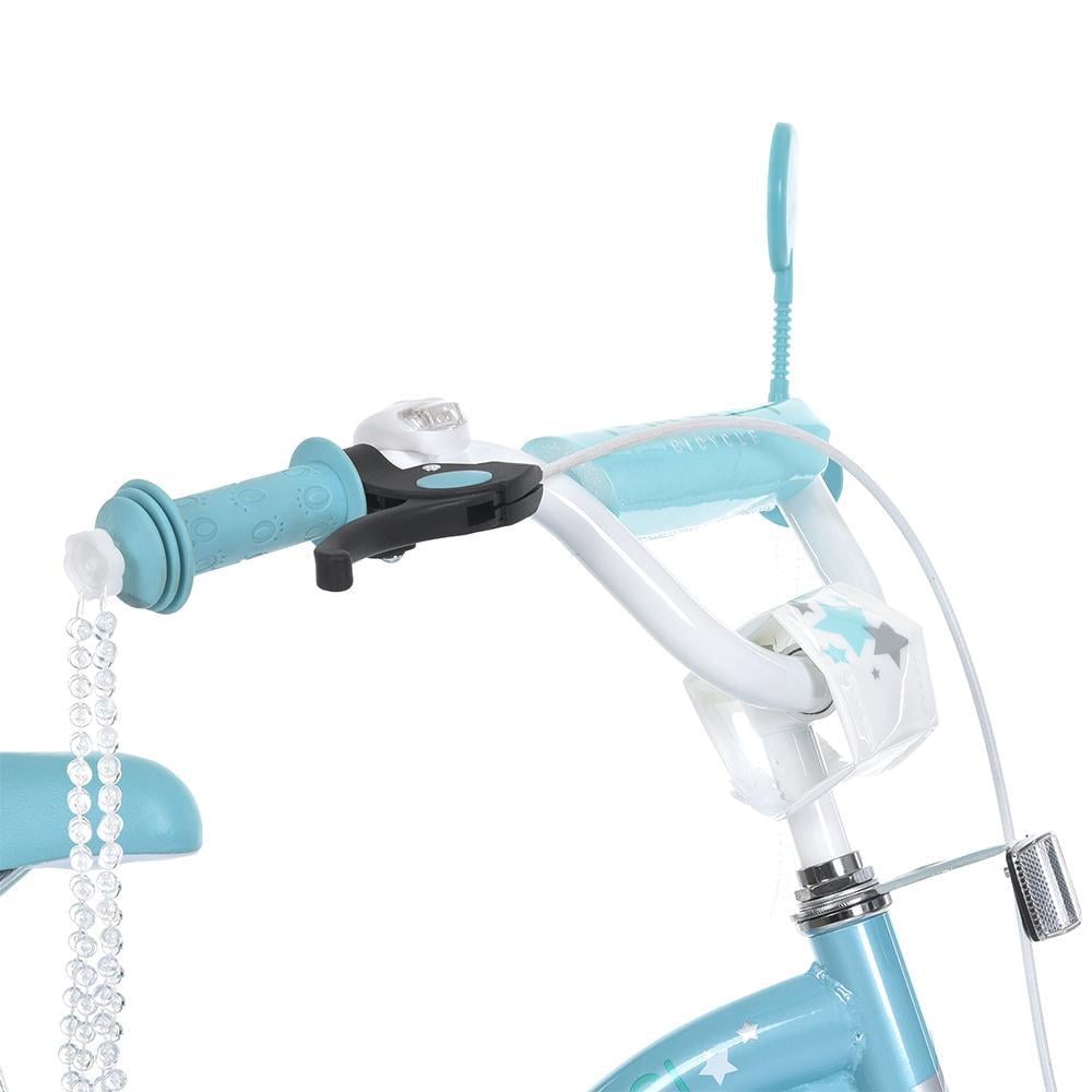 Велосипед для дівчинки PROF1 Star 18" з багажником М'ятний - фото 3 Велосипед для дівчинки PROF1 Star 18" з багажником М'ятний - фото 3