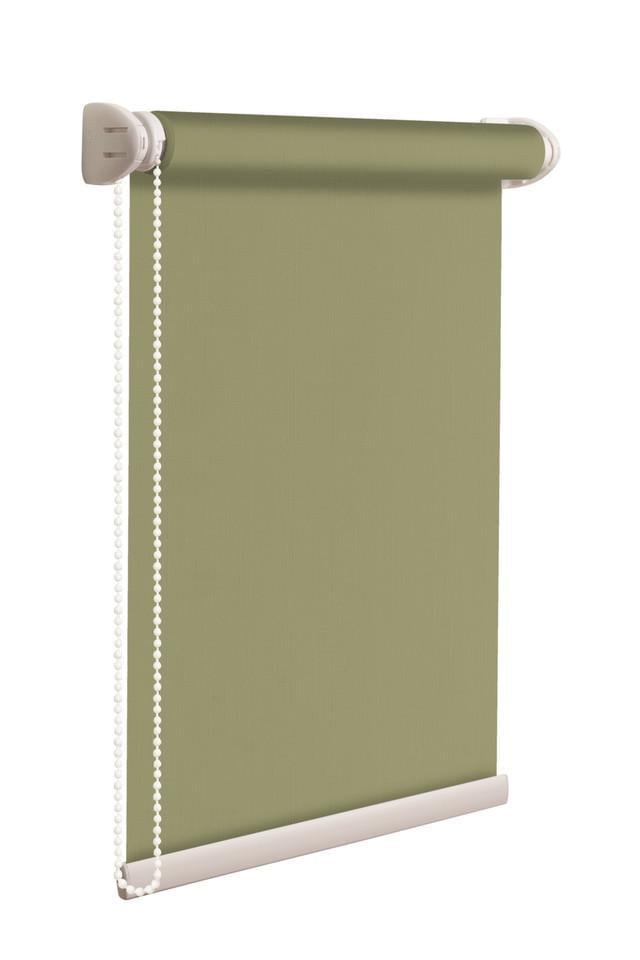 Ролета тканевая NewTex Лен LUX 75х165 см Оливковый (2098)