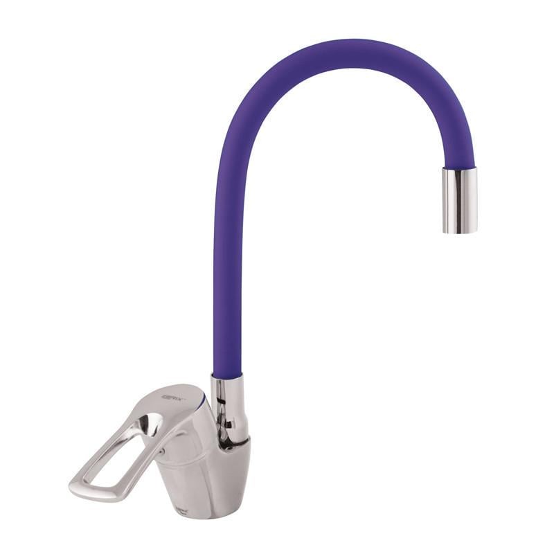 Смеситель для кухни Zerix YUB 181 с гибким изливом Фиолетовый (ZX0432)