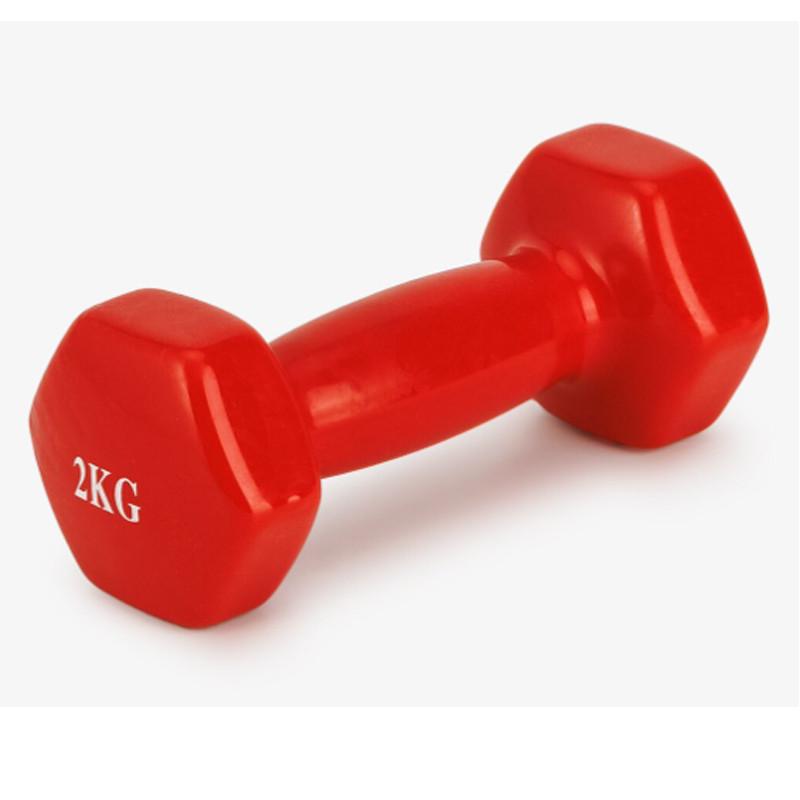 Гантель с виниловым покрытием Feel Fit 1 шт. 2 кг Красный