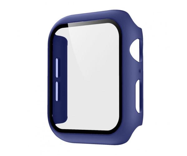 Чехол с защитным стеклом Protective Cover with Glass для Apple Watch 40 мм Темно-синий