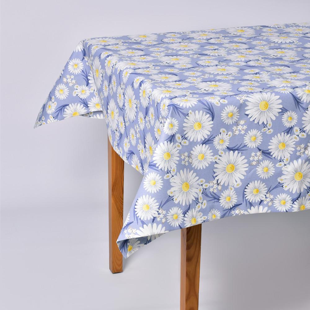 Скатертина IDEIA Ромашка з водовідштовхувальним просоченням 140x170 см Джинс (2127618941)