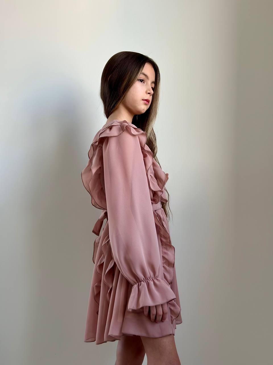 Сукня шифонова підліткова IRmAS 1330 158 см Мокко - фото 6