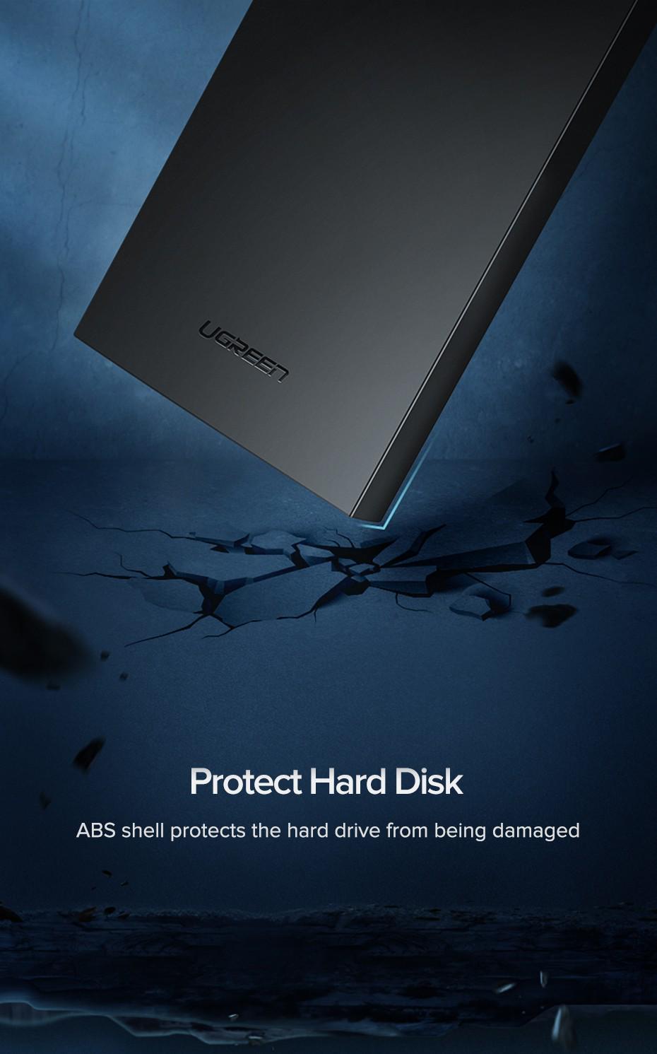 Корпус зовнішній для HDD SSD UGREEN 2.5" SATA III USB 3.0/5 Гбіт/с до 6 ТБ з кабелем Чорний (60353) - фото 14