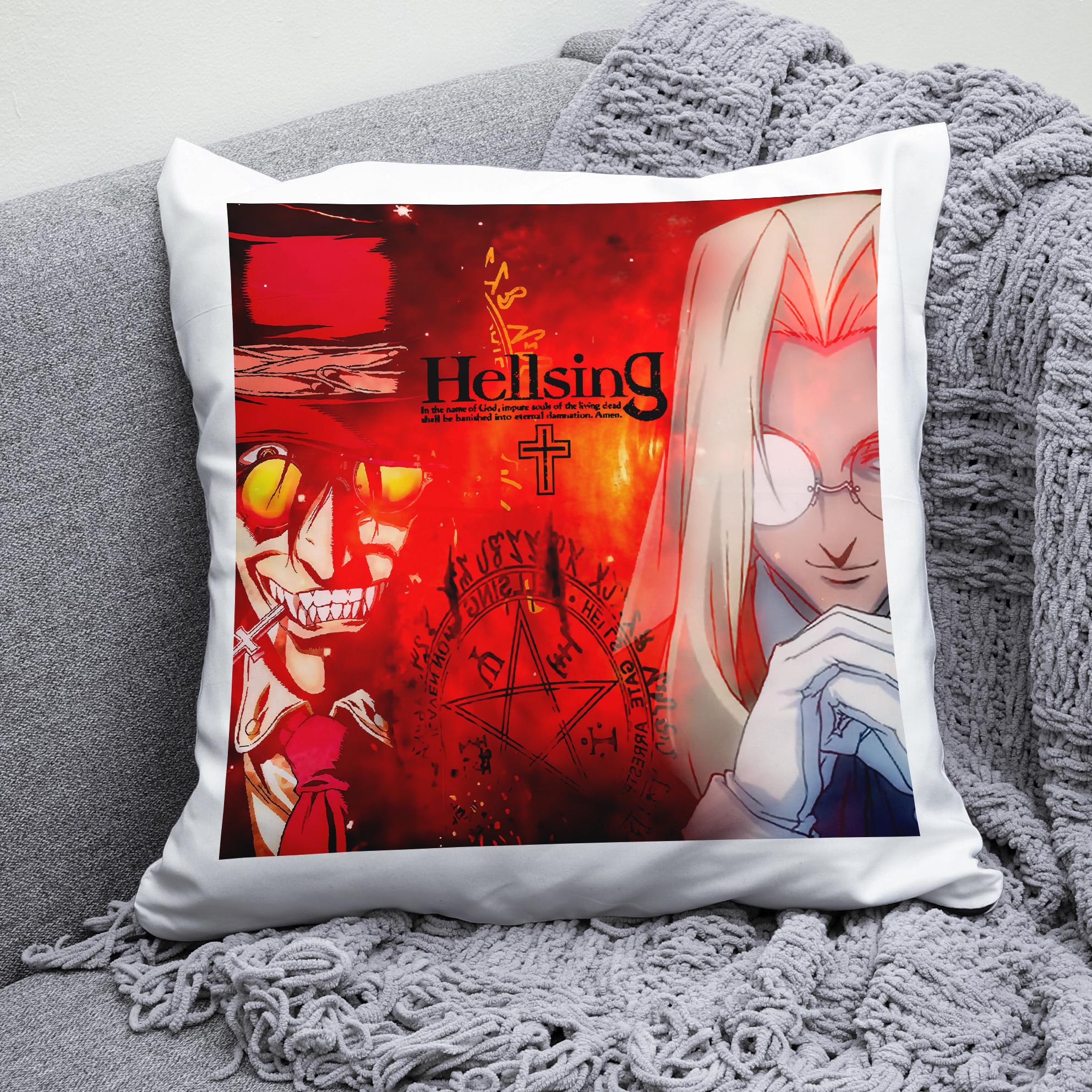 Плюшевая подушка квадрат с принтом аниме Хеллсинг Война с нечистью Hellsing