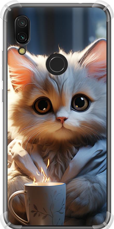 Чехол на Xiaomi Redmi 7 White cat (5646sp-1669-42517)