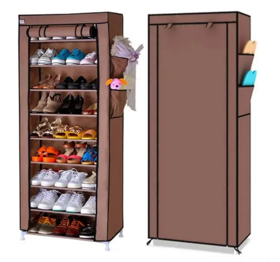 Шкаф для обуви на 9 полочек Shoe Cabinet 160х60х30 см Коричневый