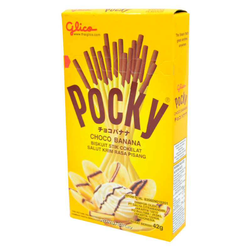 Палочки Pocky Glico зі смаком банану в шоколаді 42 г • Краща ціна в ...