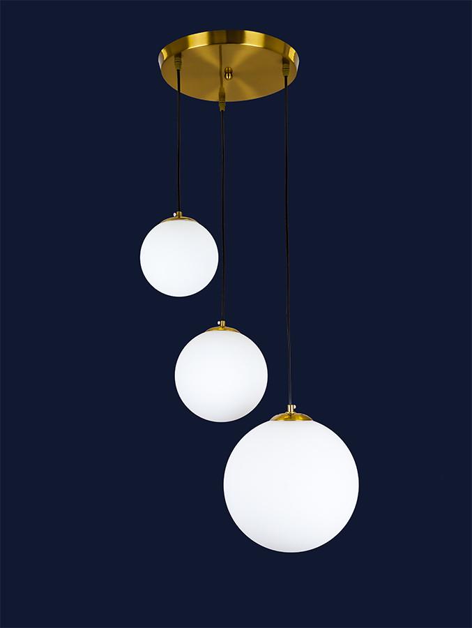 Підвісний світильник круглий 756PR151F-3 BRZ/WH 300 Бронза/Білий - фото 2 Підвісний світильник круглий 756PR151F-3 BRZ/WH 300 Бронза/Білий - фото 2