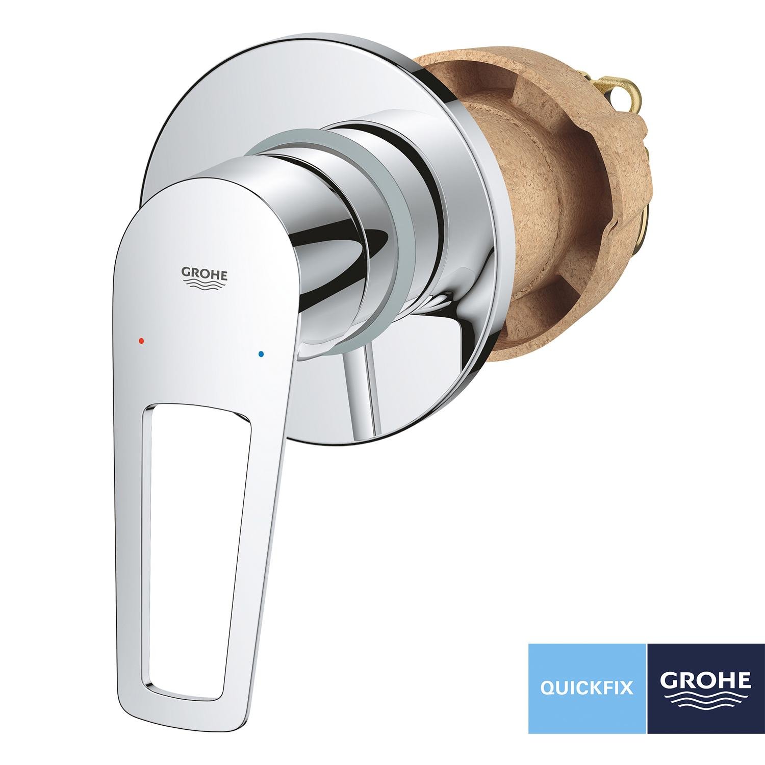 Смеситель для гигиенического душа Grohe QuickFix BauLoop UA202406QF скрытый CV030609 Хром (159333) - фото 4