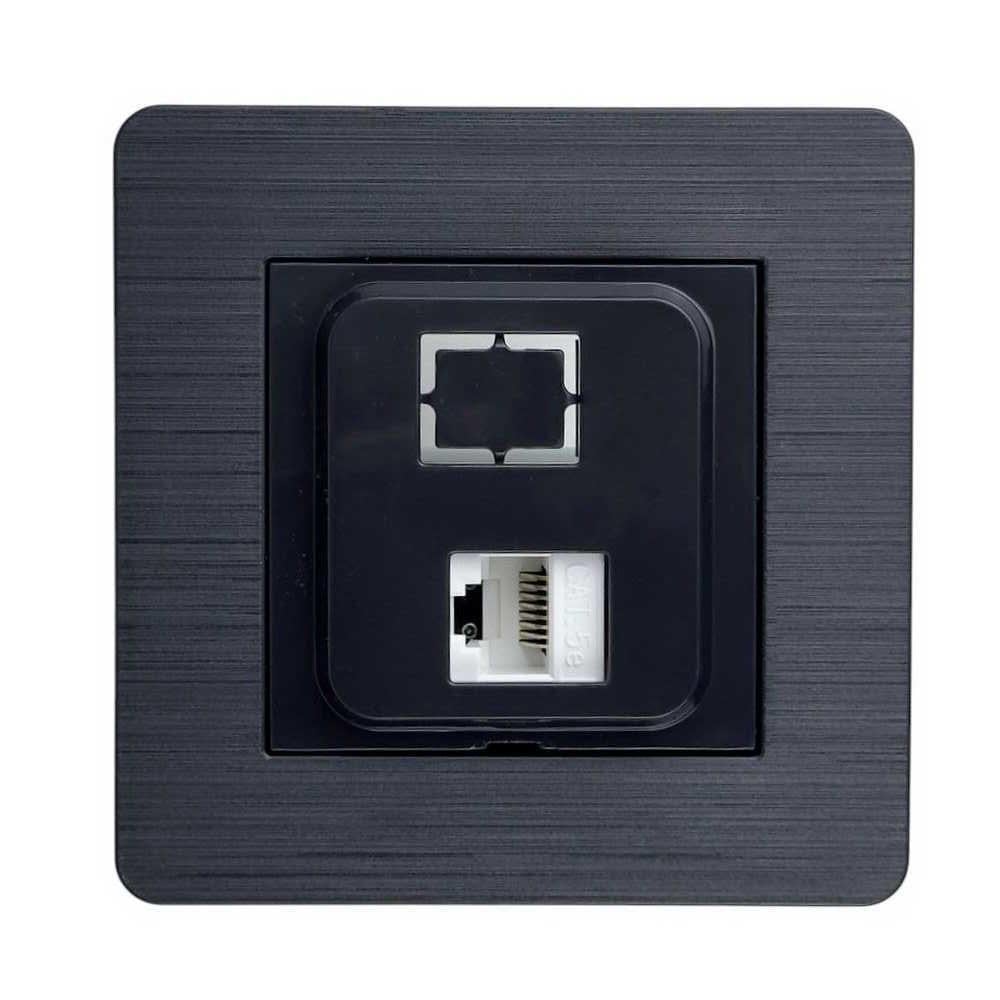 Розетка Nilson Selene компьютерная CAT5e RJ45 Антрацит (23362544)