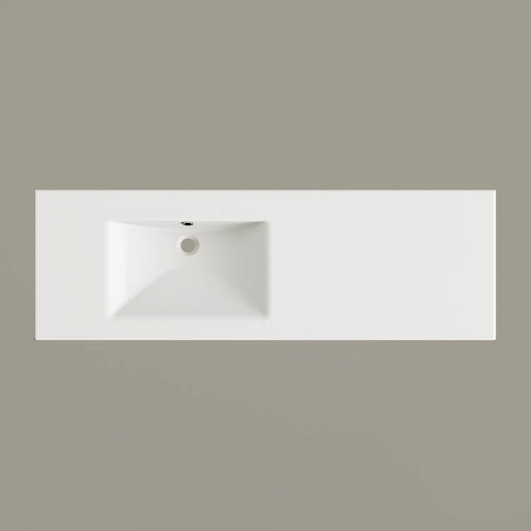 Умывальник подвесной PAA Long Step ILS1500/A/00 1500х490х110 мм Белый глянцевый (ILS1500_A_00) - фото 3