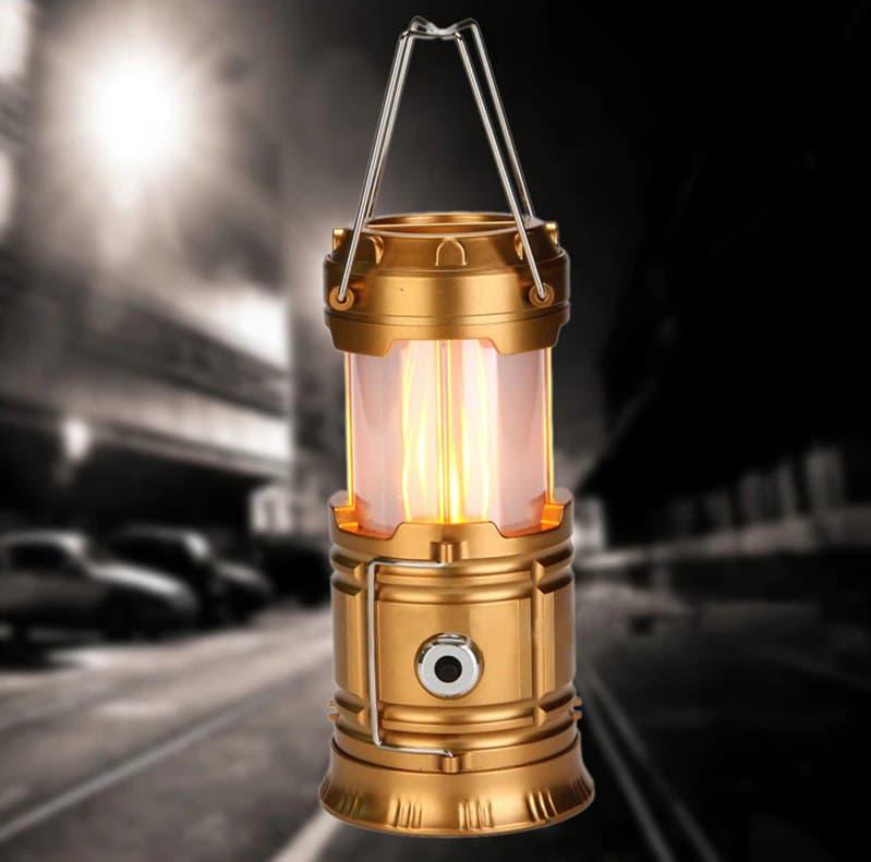 Светодиодный фонарь Explorer flame lamp для кемпинга с солнечной батареей и USB выходом для зарядки - фото 2