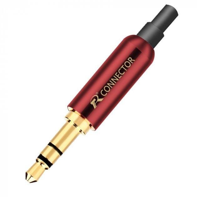 Штекер под пайку SUNROZ 3,5 мм Jack 3 pin Red/Gold (A48429)