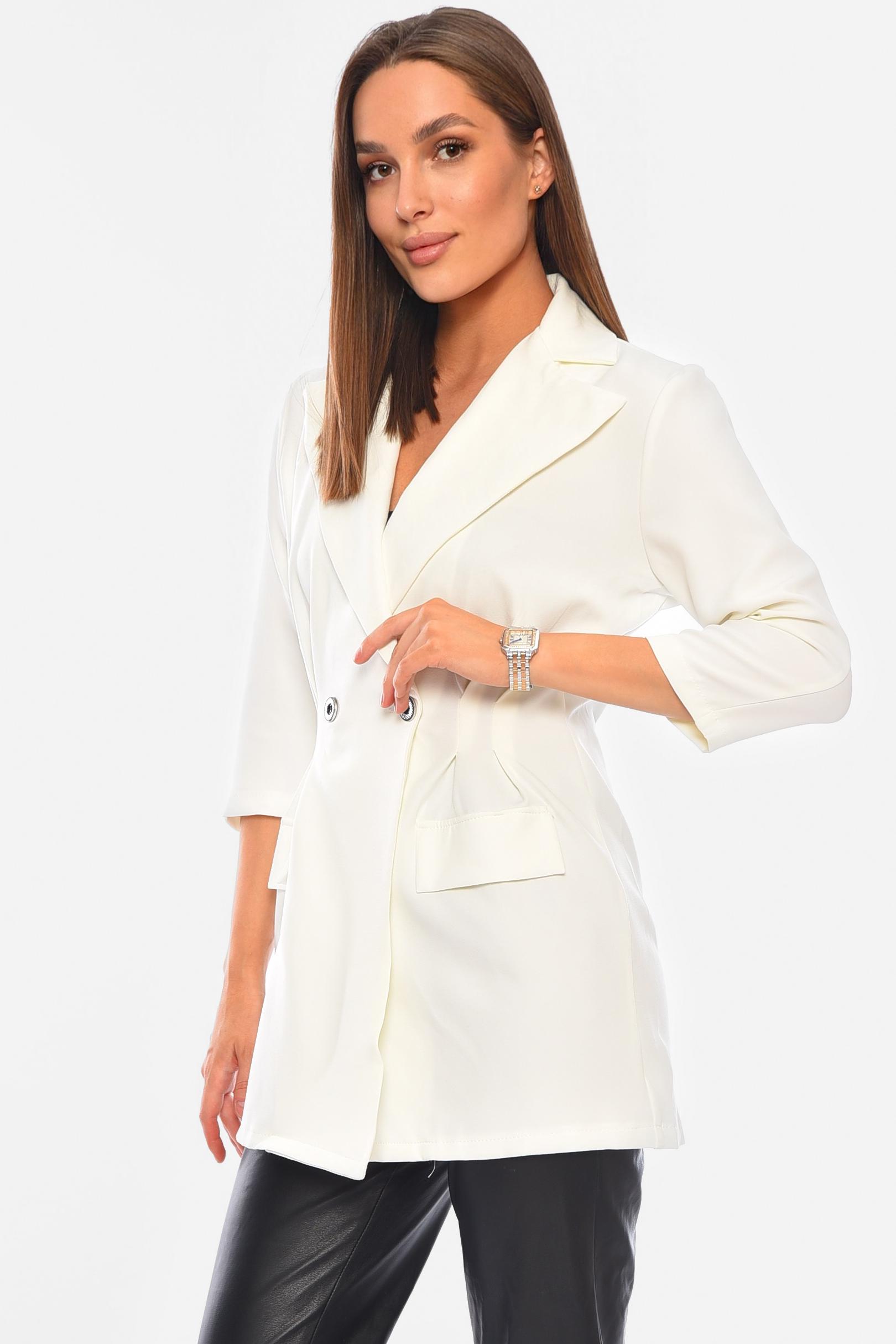 Пиджак женский р. 44 Белый (176959) - фото 2 Пиджак женский р. 44 Белый (176959) - фото 2