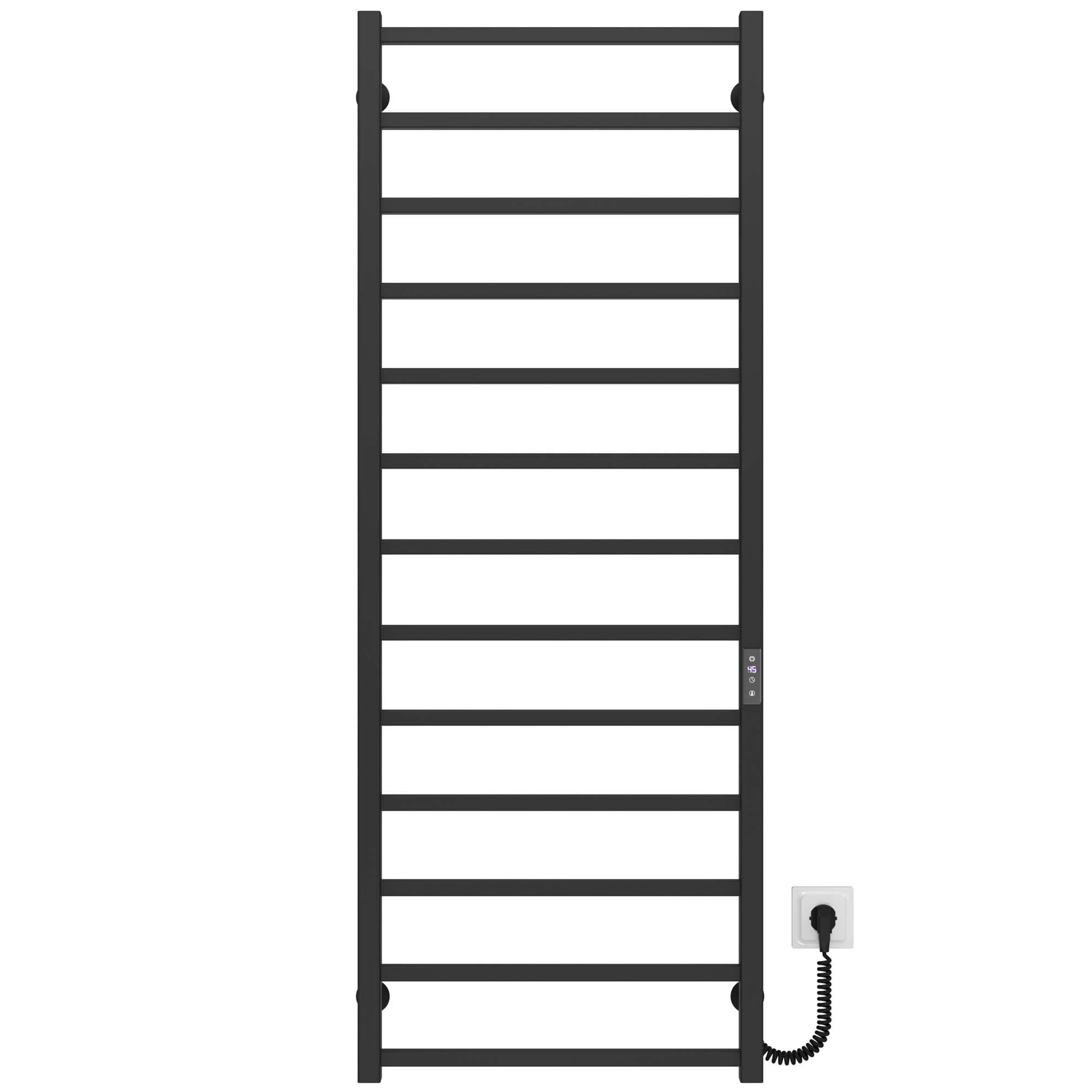 Полотенцесушитель электрический Deffi Forest П13 JD04 нержавеющая сталь 600х1400 мм Черный (A.FR.140.60.13.EBR2)