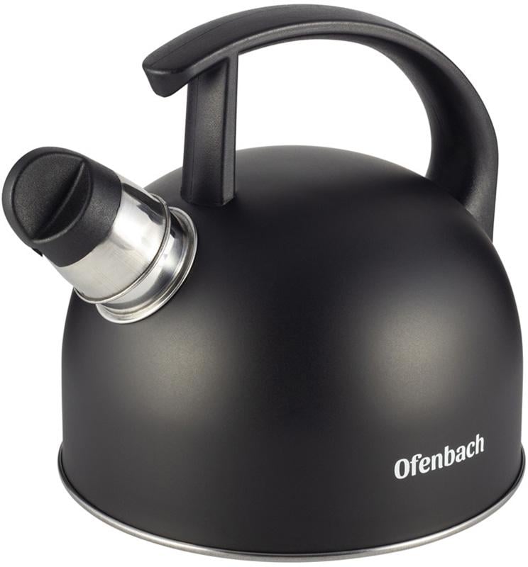 Чайник Ofenbach Magic Kettle из нержавеющей стали со свистком 1,5 л Черный матовый