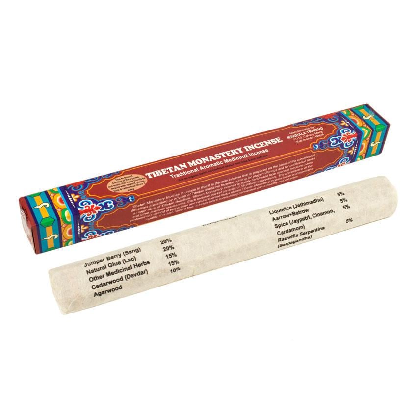 Пахощі Тибетські M Монастирські Tibetan Monastery Incense box 27х3х3 см (04034)