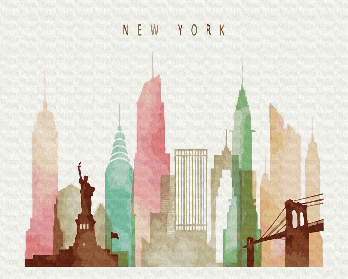 Картина по номерам Brushme Открытка с Нью 40х50 см