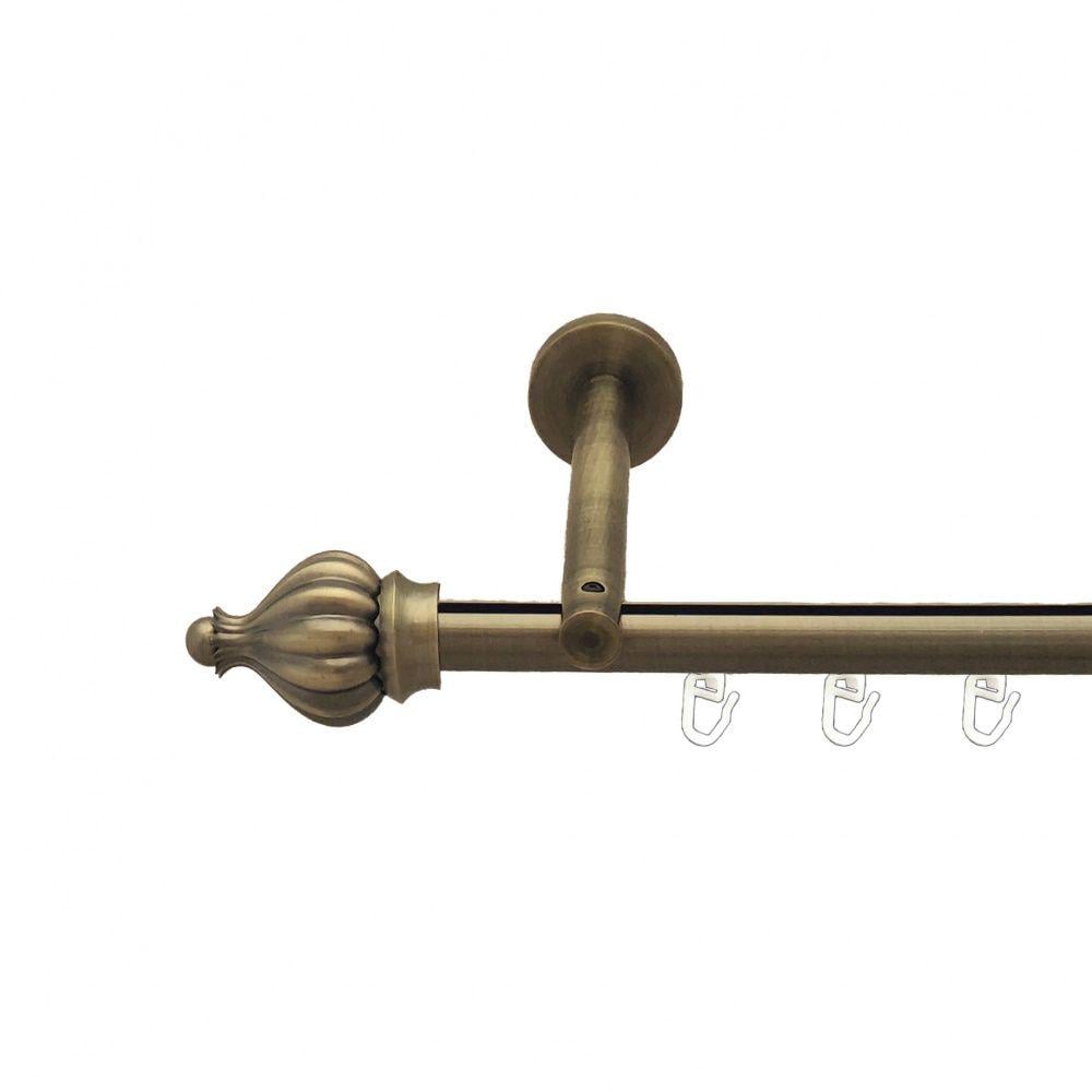 Карниз металлический Orvit Таджа однорядный цилиндр/профиль 16 см профильная труба Антик 19 мм 300 см (00-00013462)